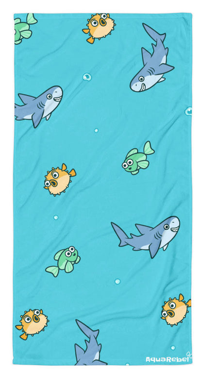 AquaRebel quick-drying beach towel 160x80cm blue