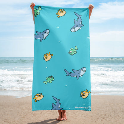 AquaRebel quick-drying beach towel 160x80cm blue